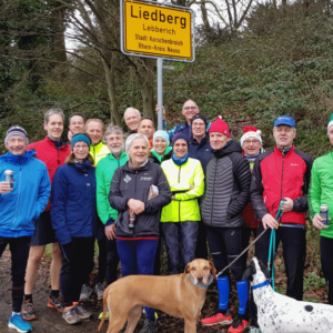 Gemeinsamer entspannter Lauf und Walk der Leichtathletikabteilung und Freunde in Liedberg.