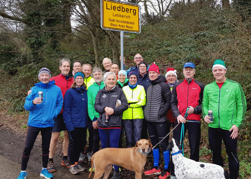 Gemeinsamer entspannter Lauf und Walk der Leichtathletikabteilung und Freunde in Liedberg.